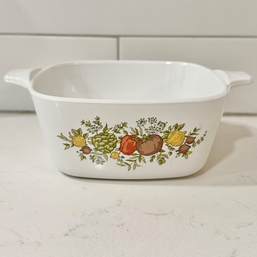 Vintage Corning Ware Spice O Life P-23-B 2 3/4‎ Cup Square Casserole Dish USA